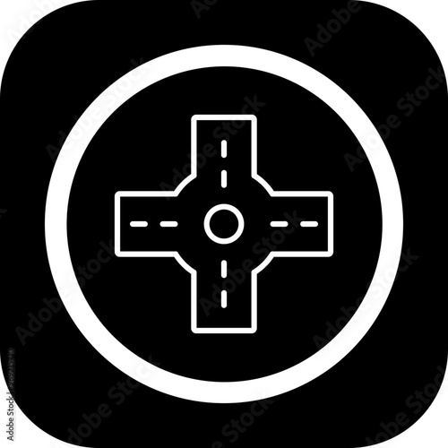 Roundabout Vector Icon Design