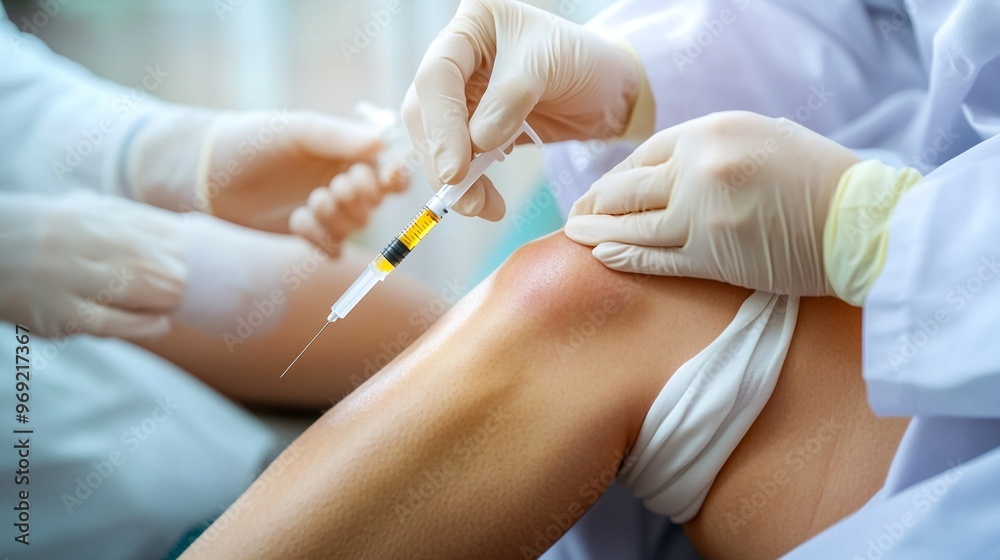 Close up Shot of Healthcare Professional in Medical Uniform Giving Vaccine or Medication Injection with Syringe on Patient s Arm at Hospital or Clinic Close up Shot of Healthcare Professional in Medical Uniform Giving Vaccine or Medication Injection with Syringe on Patient s Arm at Hospital or Clinic