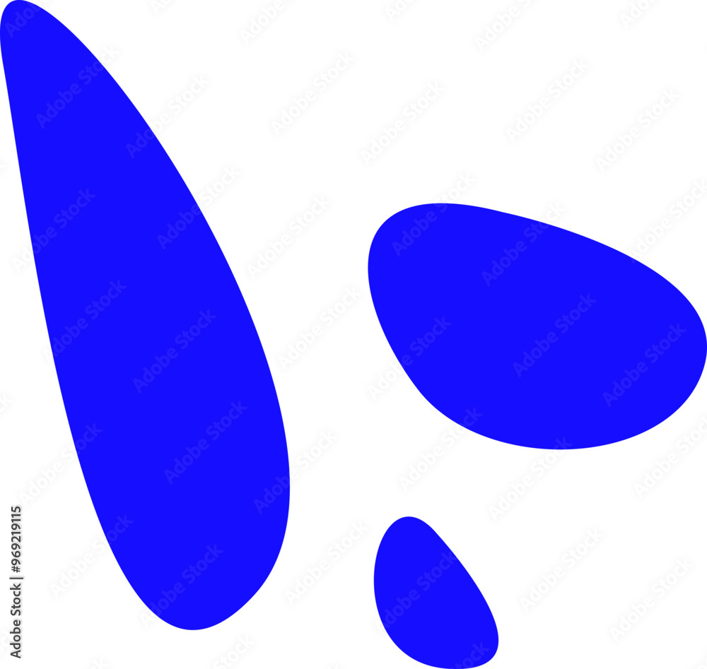 Blue Abstract Liquid Shape Illustration Blue Abstract Liquid Shape Illustration