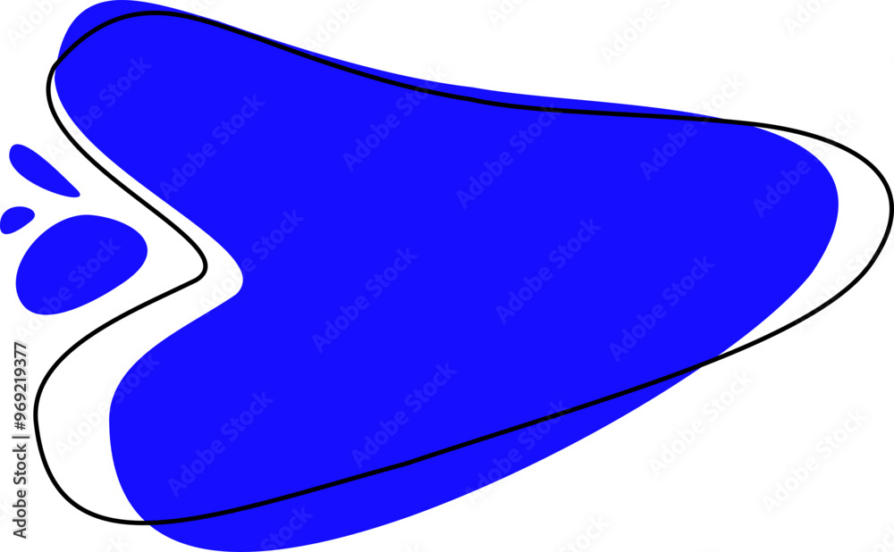 Fototapeta premium Blue Abstract Liquid Shape Illustration