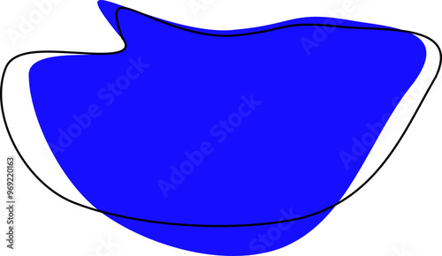 Blue Abstract Liquid Shape Illustration