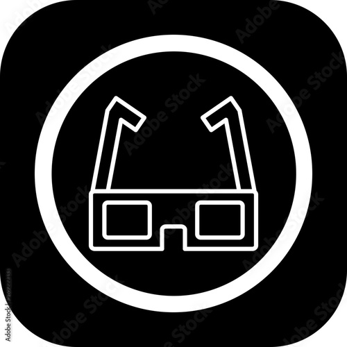3d Glasses Vector Icon Design