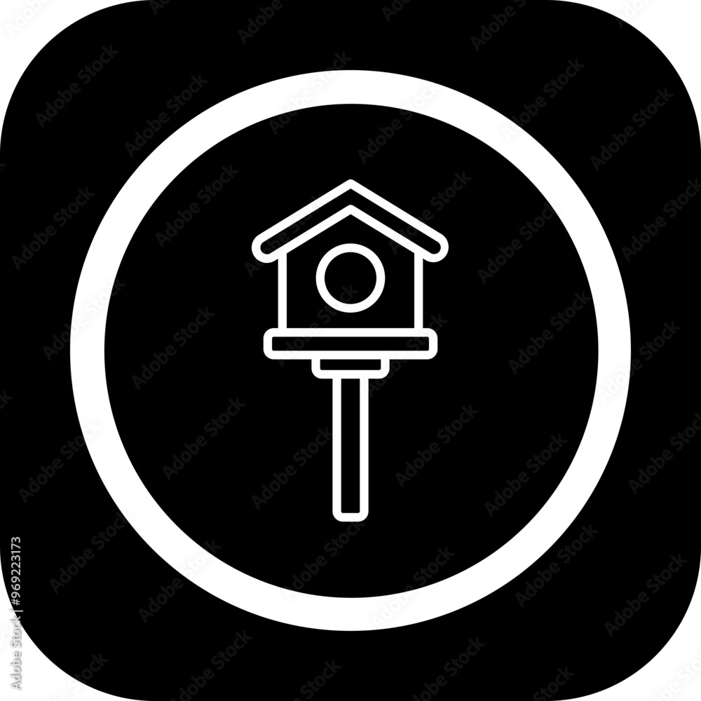 Bird Feeder Vector Icon Design Bird Feeder Vector Icon Design