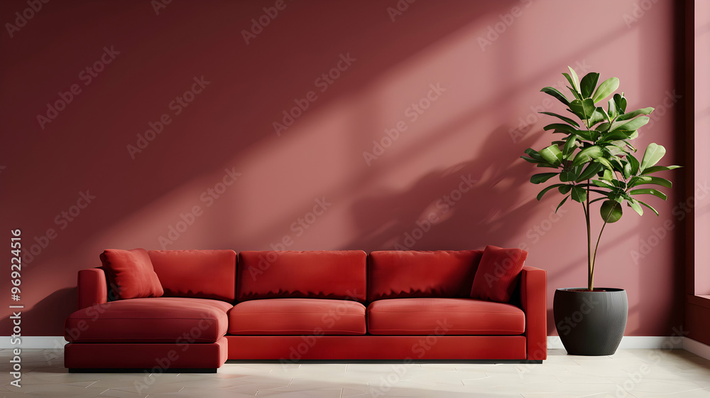 Terra Cotta Corner Sofa Room With Beige Stucco Terra Cotta Corner Sofa Room With Beige Stucco