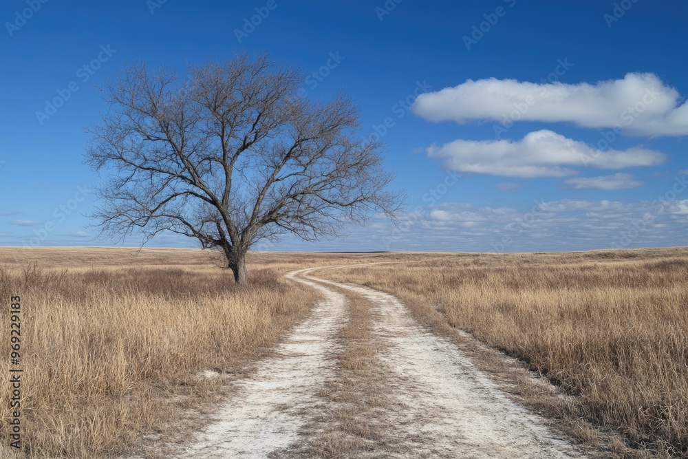 A winding dirt road through a field. Perfect for illustrating journeys, travel, and new beginnings. A winding dirt road through a field. Perfect for illustrating journeys, travel, and new beginnings.