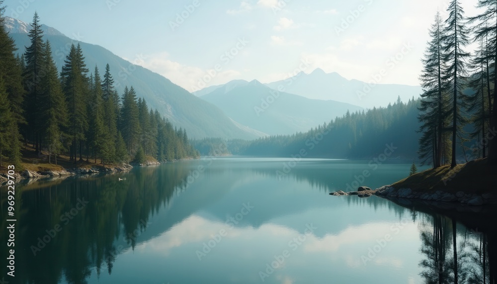 Fototapeta premium lake in the mountains