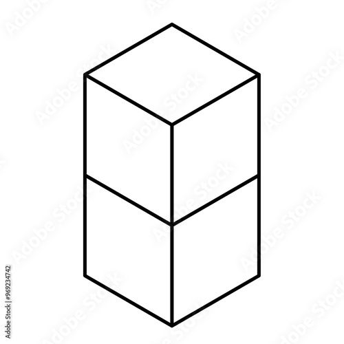 積み上げられた立方体のイラスト。積立投資金のイメージ素材。