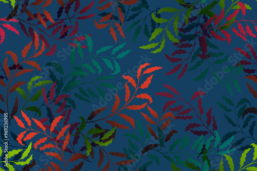 seamless pattern with leaves