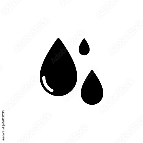 Water drop icon. Rain drop icon. Drop icon. 