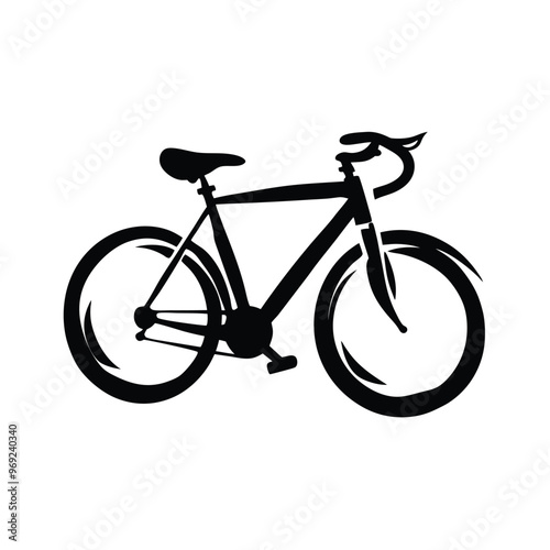 Trendy Logo of Bicycle Icon Silhouette Vector Design