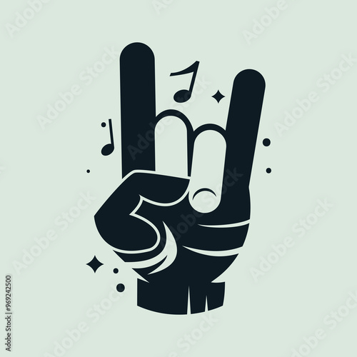 Rock band logo/rock n roll hand sign