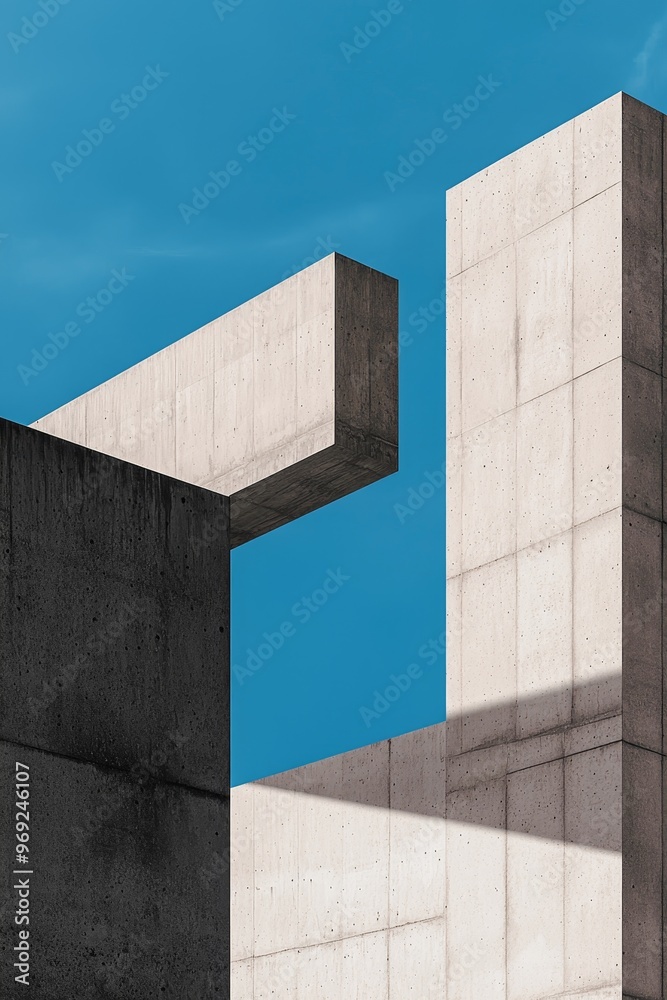 A collage of monumental brutalist architecture standing in sharp contrast to sleek, modern designs A collage of monumental brutalist architecture standing in sharp contrast to sleek, modern designs