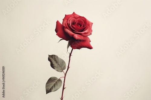 Fototapeta Naklejka Na Ścianę i Meble -  Red rose flower plant inflorescence.