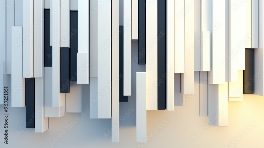 Modern abstract design featuring vertical geometric shapes in varying shades of white and gray, creating dynamic visual effect. interplay of light and shadow adds depth and interest Modern abstract design featuring vertical geometric shapes in varying shades of white and gray, creating dynamic visual effect. interplay of light and shadow adds depth and interest