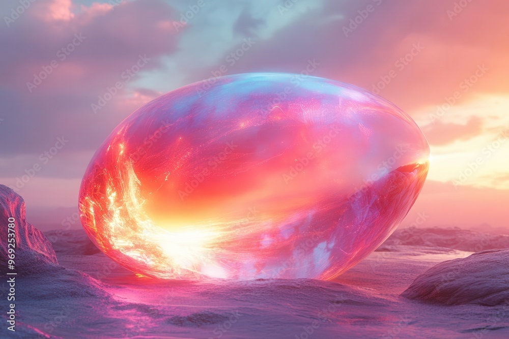 otherworldly iridescent shape floating in void holographic surface refracting light abstract 3d render futuristic aesthetic scifi inspired form otherworldly iridescent shape floating in void holographic surface refracting light abstract 3d render futuristic aesthetic scifi inspired form