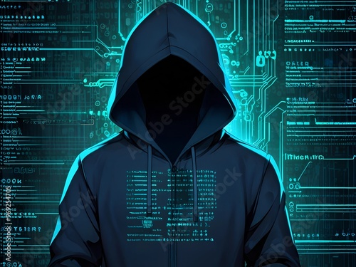digital security, system hacking, hackers,AI generated 