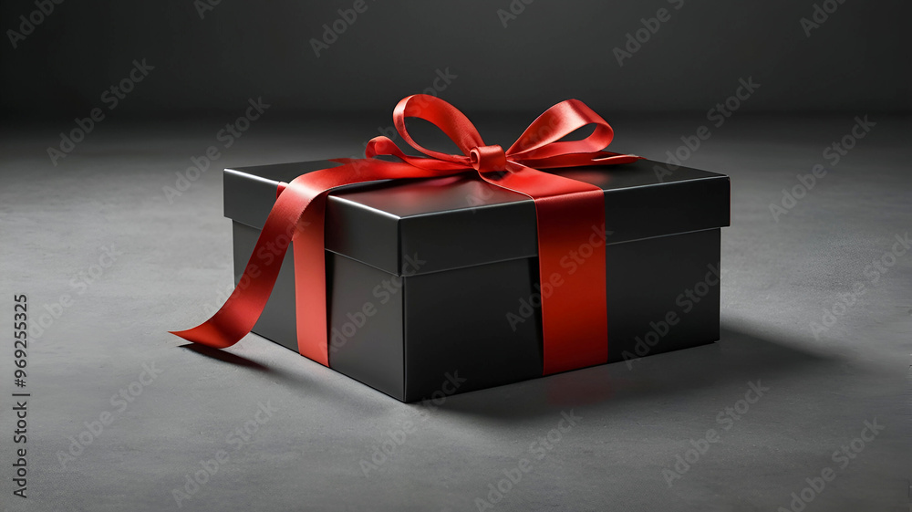 Gift box with a ribbon. Ai generative Gift box with a ribbon. Ai generative