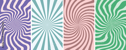 Hand drawn backgrounds pattern set marble stains warped streaks distorted wavy lines doodle funky groovy hippie striped collection vector illustration