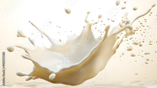 White Chocolate Milk Splash on transparent background PNG