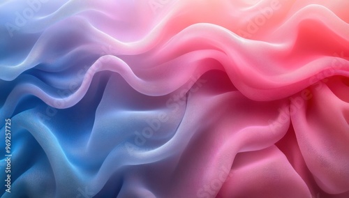 Abstract Draped Fabric with Gradient Colors