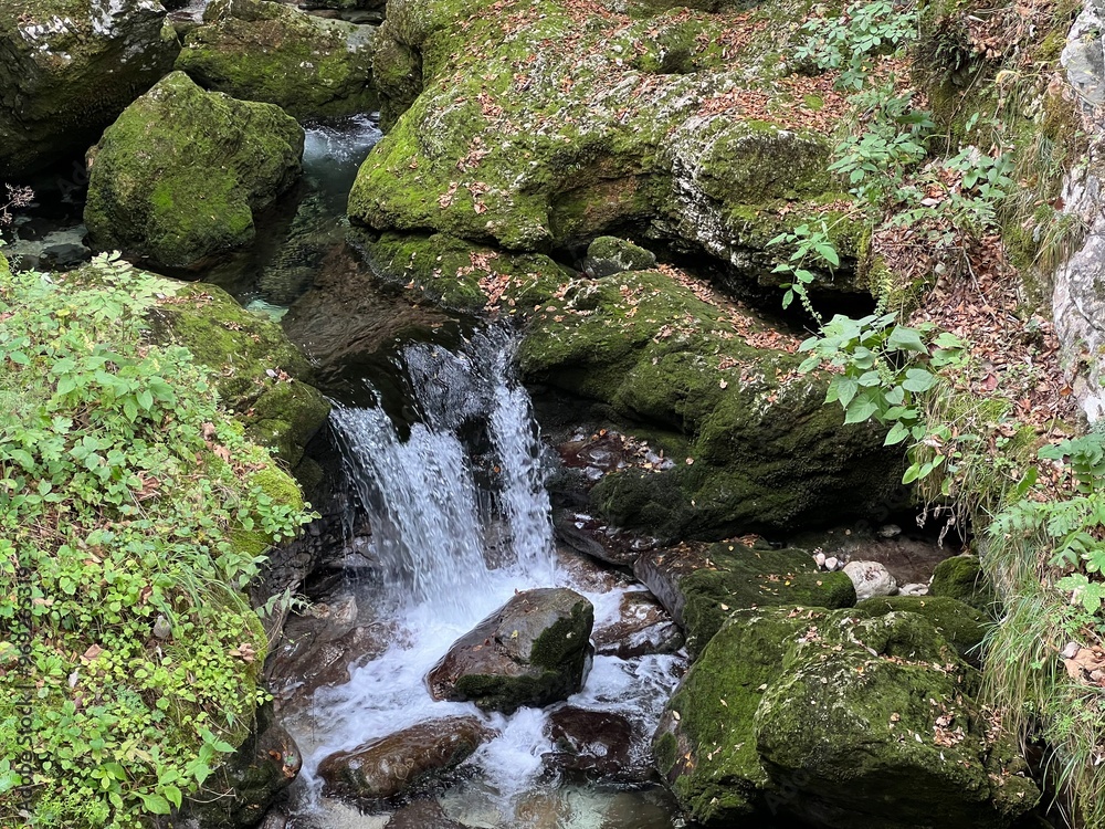 The Glijun stream above the Virje waterfall or the bed of the Gljun stream (Bovec, Slovenia) - Der Glijun-Bach oberhalb des Virje-Wasserfalls oder das Bett des Gljun-Bachs (Slowenien) The Glijun stream above the Virje waterfall or the bed of the Gljun stream (Bovec, Slovenia) - Der Glijun-Bach oberhalb des Virje-Wasserfalls oder das Bett des Gljun-Bachs (Slowenien)