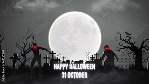 halloween night scene