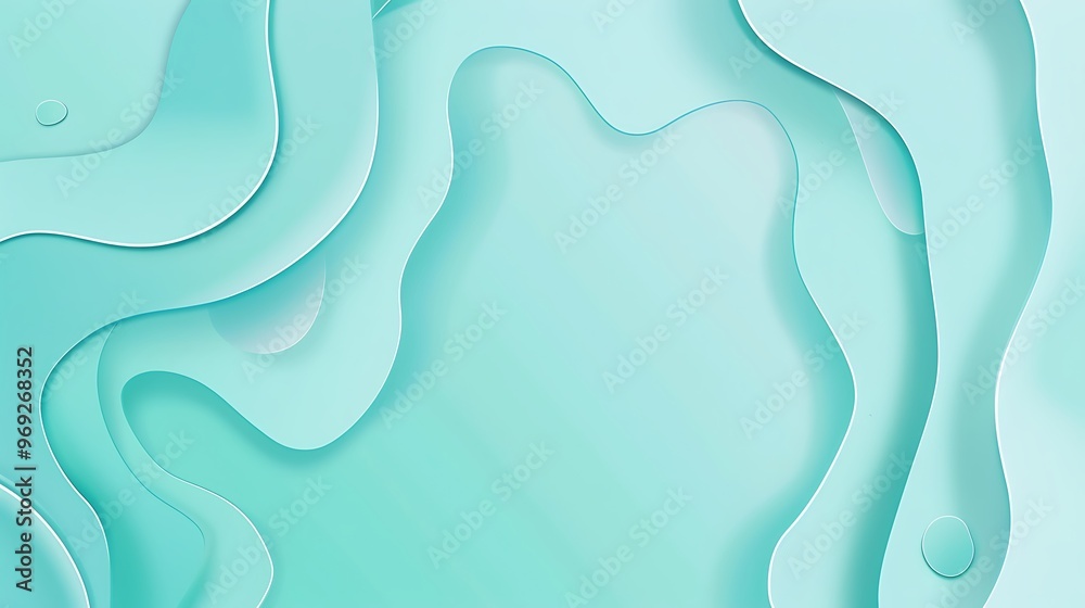 Obraz premium Turquoise Colour cute shaped plain vector background, Geometric, Shape design