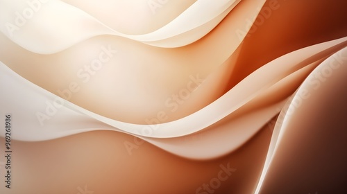 Abstract art, smooth oval shapes, warm earth tones, soft texture, futuristic abstract composition