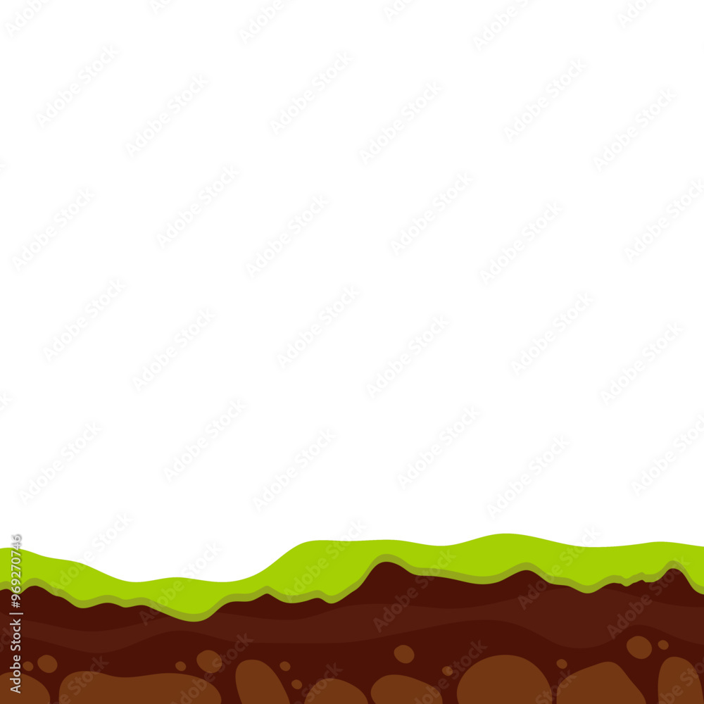 Obraz premium Underground Layer with Grass 