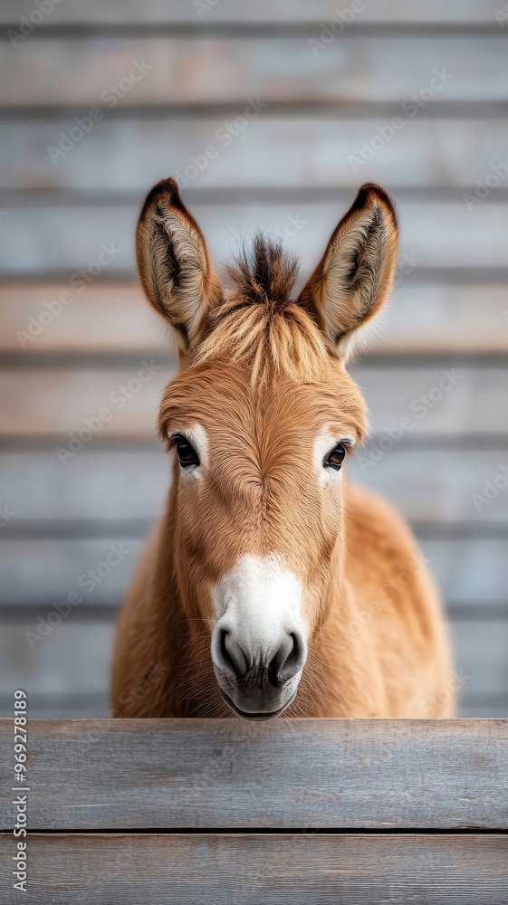 Professionally lit studio shot of a donkey, with soft lighting highlighting its unique features and detailed fur against a clean backdrop. Professionally lit studio shot of a donkey, with soft lighting highlighting its unique features and detailed fur against a clean backdrop.