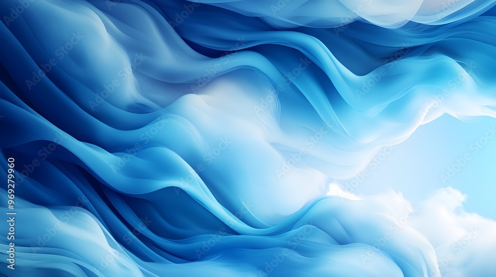 Dreamy, abstract clouds, soft white and blue blending effortlessly, resembling a surreal sky, with smooth and tranquil transitions Dreamy, abstract clouds, soft white and blue blending effortlessly, resembling a surreal sky, with smooth and tranquil transitions