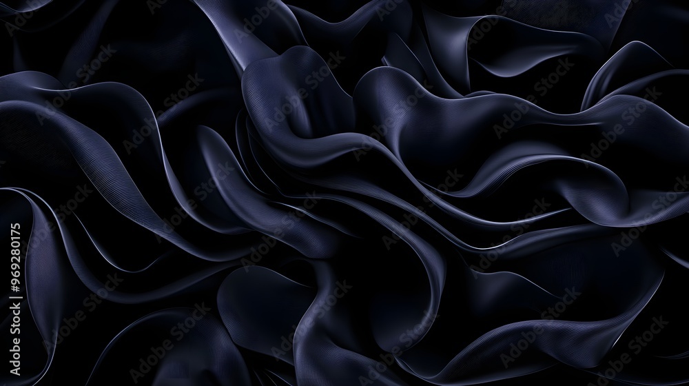 Fototapeta premium Elegant abstract design, fluid curves in a monochromatic palette, soft lighting accentuating smooth transitions, modern and minimalist style
