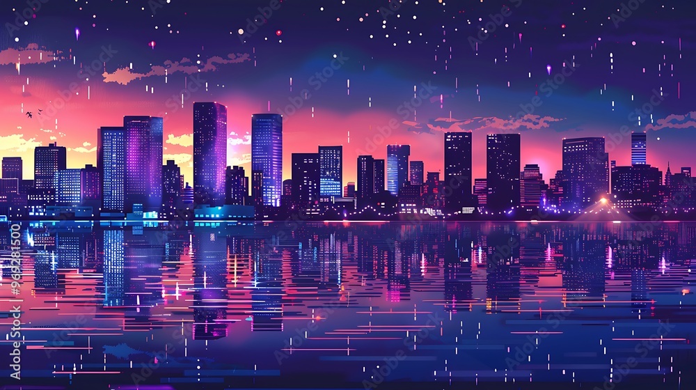 Obraz premium Anime Vector Background with Copy Space for Creative Designs