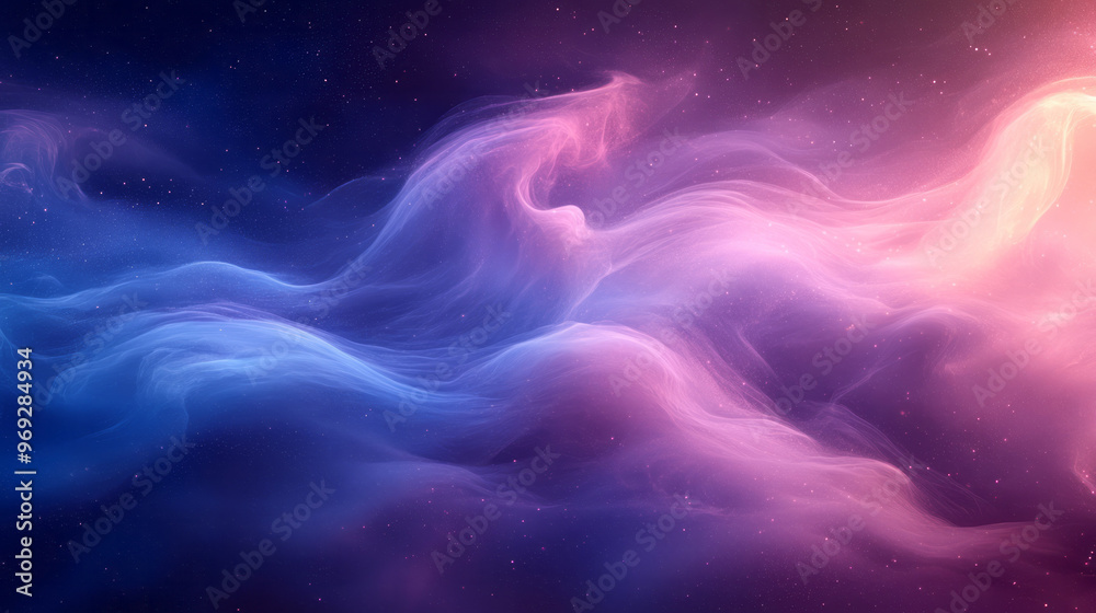 Obraz premium An abstract background with a swirl of twilight blue and soft lavender,