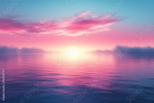 A gradient background with soft blues fading into pale purples,