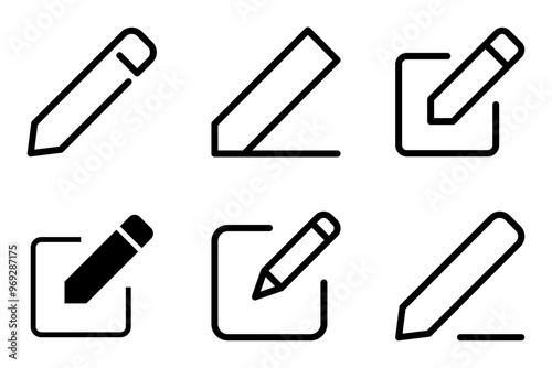 edit tool icon symbol vector template collection