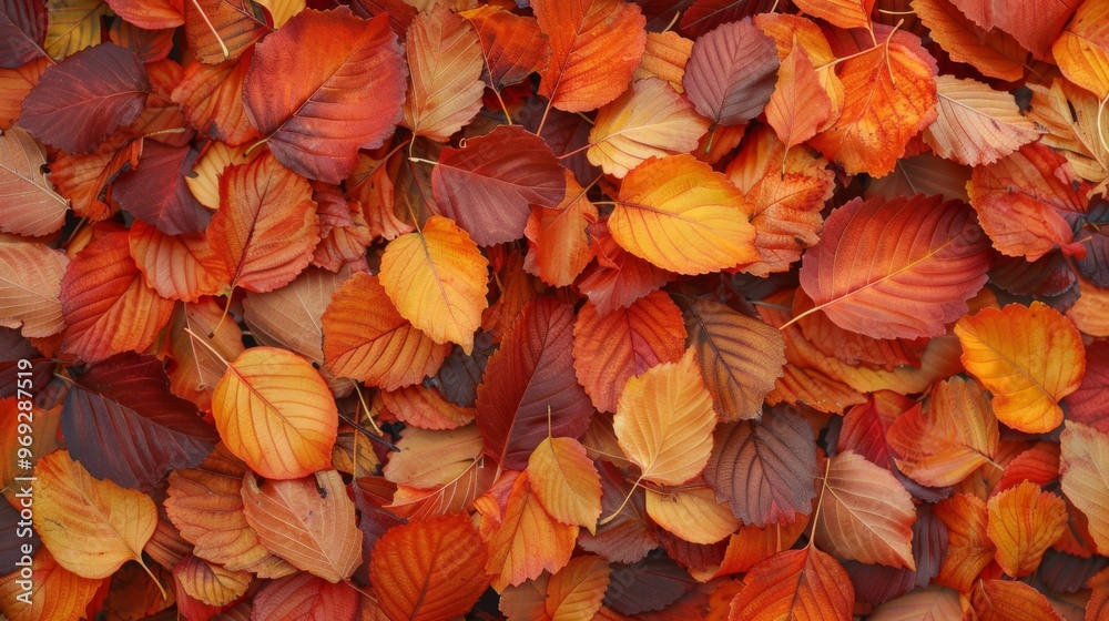 Autumn leaves pattern background top view Autumn leaves pattern background top view