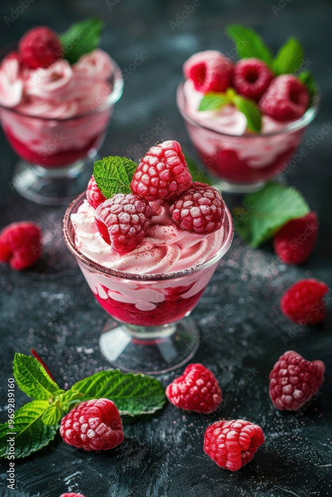 Yogurt milk shake with raspberry fruit Yogurt milk shake with raspberry fruit