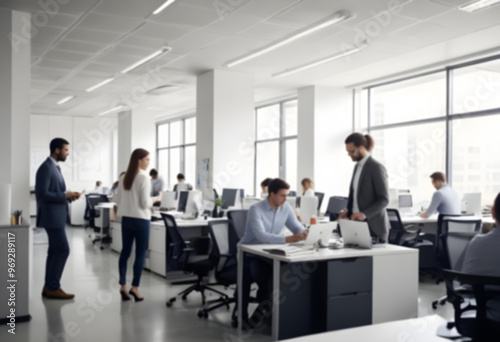 blurred Silhouette of business people in office, meeting room, building, lobby. blurred background. concept. 