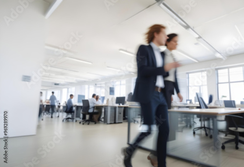 blurred Silhouette of business people in office, meeting room, building, lobby. blurred background. concept. 