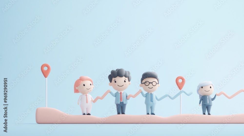 Illuminating Success: Business Leaders Using 3D Goal Tracker in High Luminosity Cartoon Style, Generative AI Illuminating Success: Business Leaders Using 3D Goal Tracker in High Luminosity Cartoon Style, Generative AI