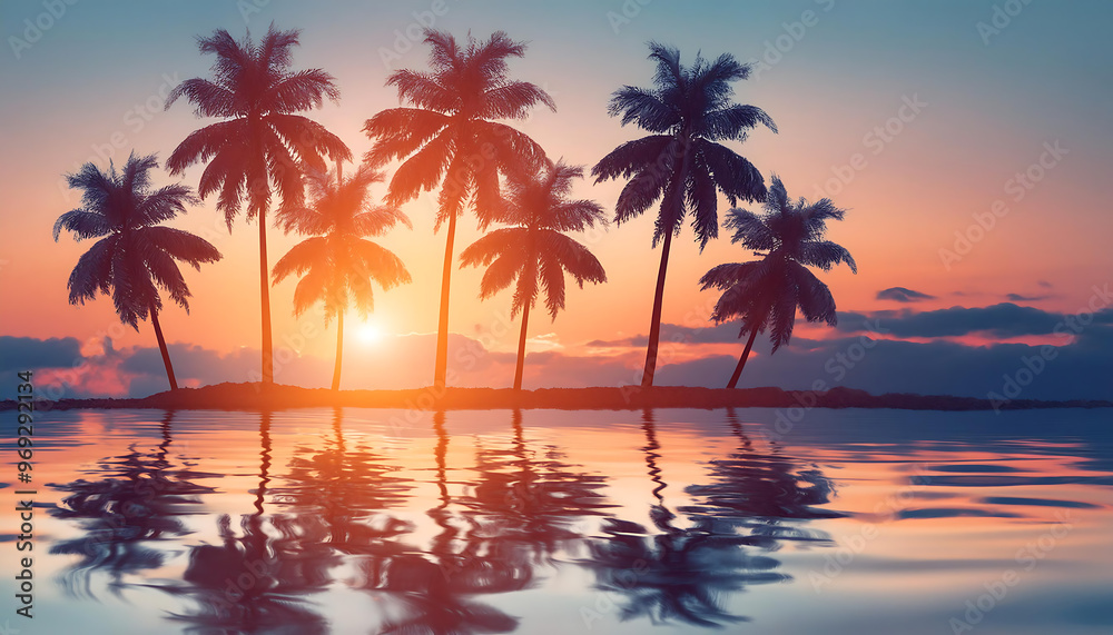 Obraz premium palm tree on the beach