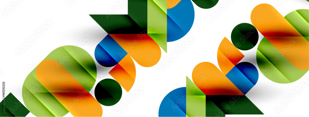 Round shapes, circles and lines minimal geometric background. Vector Illustration For Wallpaper, Banner, Background, Card, Book Illustration, landing page Round shapes, circles and lines minimal geometric background. Vector Illustration For Wallpaper, Banner, Background, Card, Book Illustration, landing page