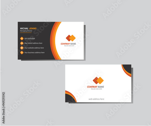simple flat vector design Luxury and elegant name card, horizontal layout in rectangle size Business Card Template 

