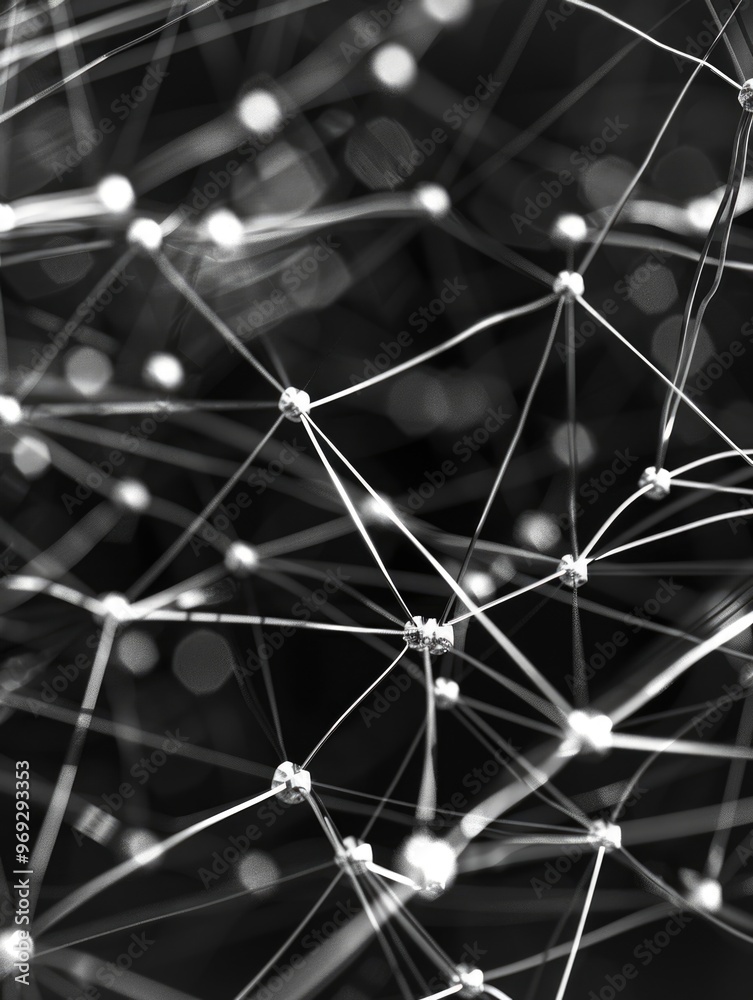 Microscopic Cellular Network Illustration Microscopic Cellular Network Illustration