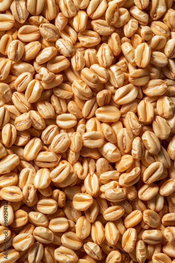 A close-up view of a pile of cereal with various textures and colors A close-up view of a pile of cereal with various textures and colors