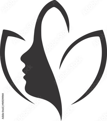 Beauty woman line art luxury creative flower beauty skin care minimalist logo design
