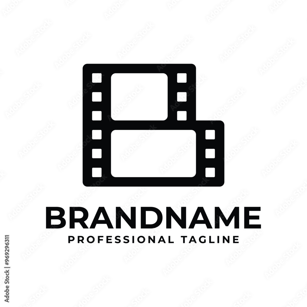 Letter B Film Logo, Perfect for Movie or Cinema Production Studios Letter B Film Logo, Perfect for Movie or Cinema Production Studios