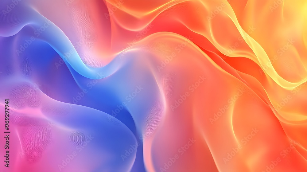Obraz premium Gradient abstract background transitioning from warm to cool tones in a smooth, harmonious flow.