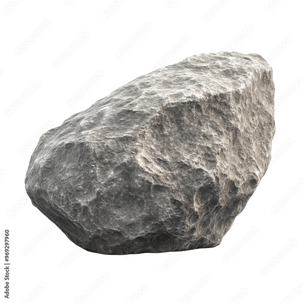 High-resolution image of a large, natural grey rock with a rough, textured surface, ideal for geology, landscaping, and construction projects. High-resolution image of a large, natural grey rock with a rough, textured surface, ideal for geology, landscaping, and construction projects.